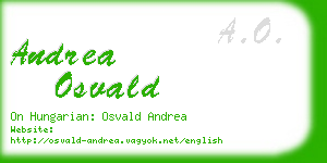 andrea osvald business card